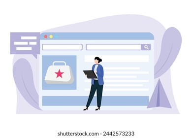 E Commerce Flat Design Illustration