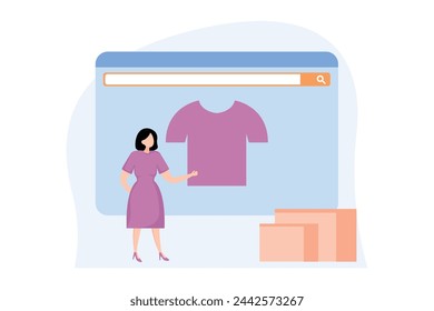 E Commerce Flat Design Illustration