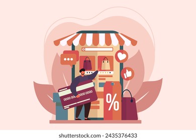 E Commerce Flat Illustration Design