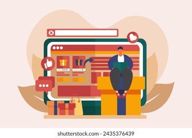 E Commerce Flat Illustration Design