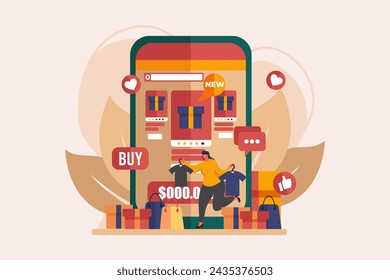 E Commerce Flat Illustration Design