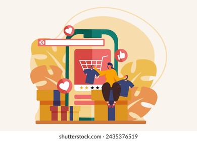E-Commerce-flaches Illustrationsdesign