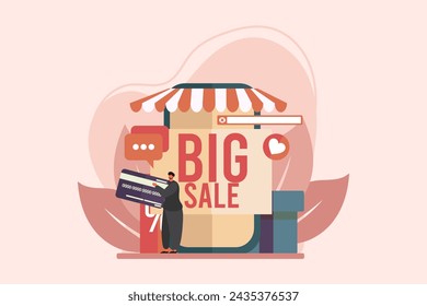 E Commerce Flat Illustration Design
