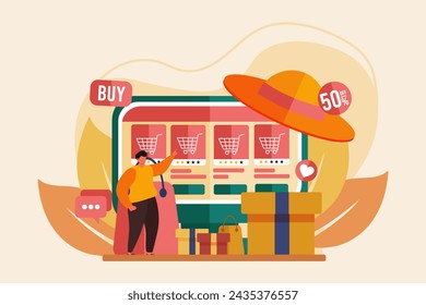 E Commerce Flat Illustration Design