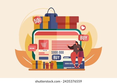 E Commerce Flat Illustration Design