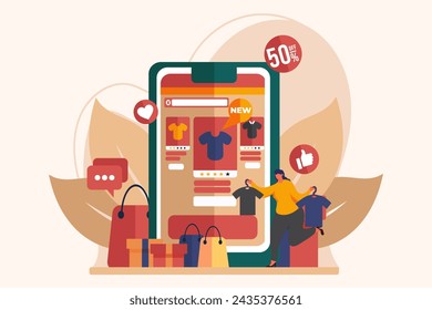E Commerce Flat Illustration Design