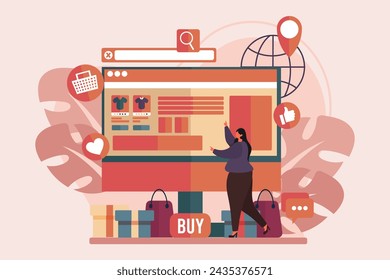 E Commerce Flat Illustration Design