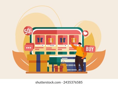 E Commerce Flat Illustration Design
