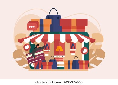 E Commerce Flat Illustration Design
