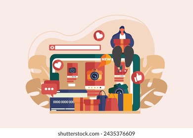 E Commerce Flat Illustration Design