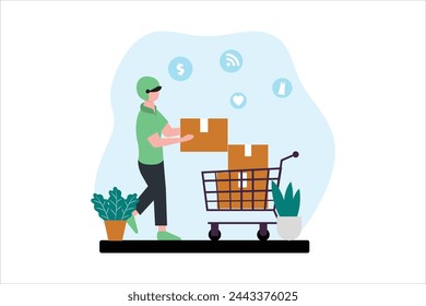 E Commerce Flat Illustration Design