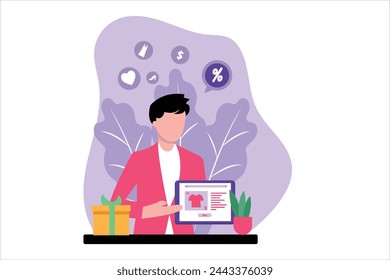 E Commerce Flat Illustration Design