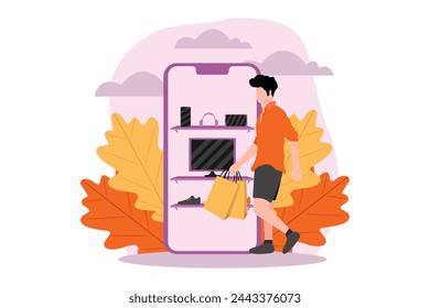 E Commerce Flat Illustration Design