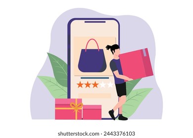 E Commerce Flat Illustration Design