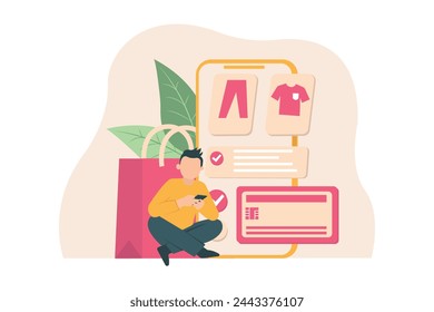 E Commerce Flat Illustration Design