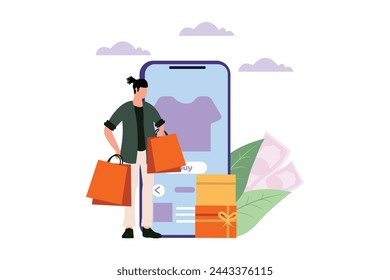 E Commerce Flat Illustration Design
