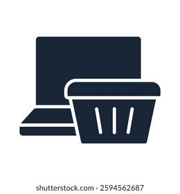 e commerce icon collection .design style with background