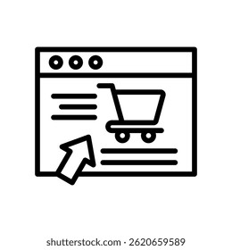 E Commerce Icon Line Vector Illustration