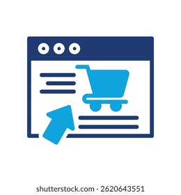 Ilustração de vetor misto de ícone de comércio eletrônico