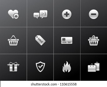 E Commerce Icon Series In Metallic Style