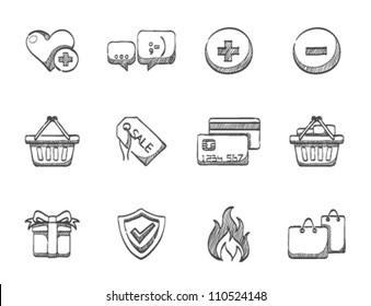 E Commerce Icon Series In Sketch