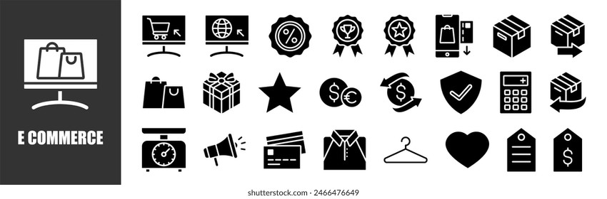 E Commerce icon set for design elements
