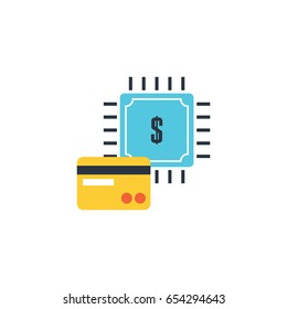 E- commerce icon set in flat color