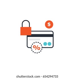 E- commerce icon set in flat color