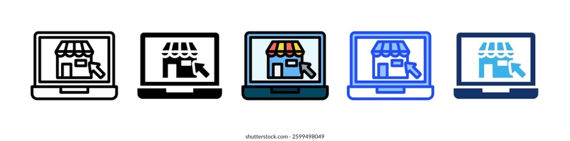 E Commerce Icon Set With Multiple Style Collection