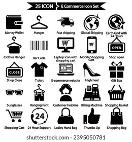 E Commerce Icon Set, Vector graphics