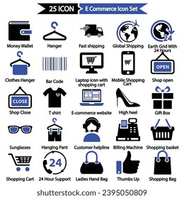 E Commerce Icon Set, Vector graphics