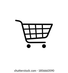 Vector de icono de comercio electrónico. Ilustración del icono del carro de compras