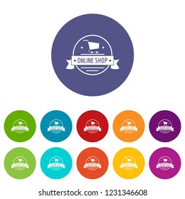 E commerce icons color set vector for any web design on white background