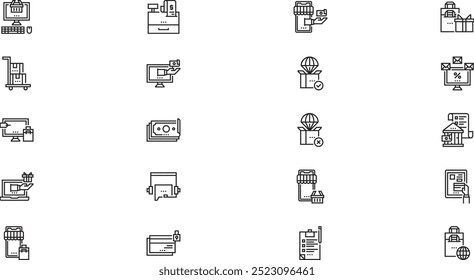 E commerce icons High-Quality Vector Icons Collection with Editable Stroke. Ideal for Professional and Creative Projects.