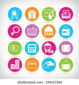 e commerce icons set, shipping icons set