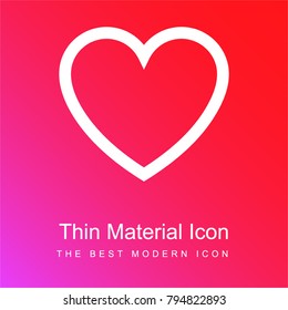 E commerce like heart red and pink gradient material white icon minimal design