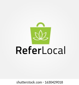 e commerce logo concept for natural logo like hemp product