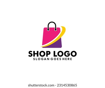 E commerce logo design vector. Online shop logo design idea