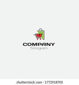 E-Commerce-Logo und -Symbol, Warenkorb-Symbol, Warenkorb-Logo, Einkaufslogo