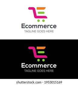 E-Commerce-Logo-Illustration Vektor vollständig editierbar