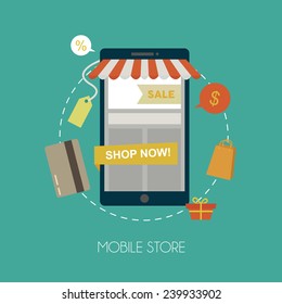 E Commerce Mobile Shop Icons