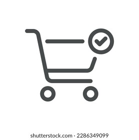 E commerce and online shopping icon outline and linear vector.