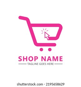 logotipo de compras en línea de comercio electrónico