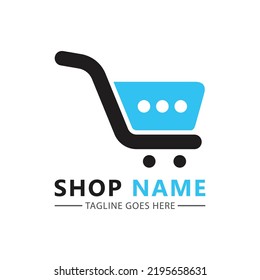 logotipo de compras en línea de comercio electrónico