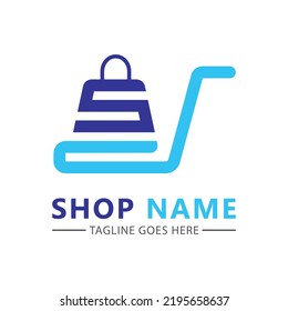 logotipo de compras en línea de comercio electrónico
