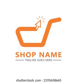 logotipo de compras en línea de comercio electrónico