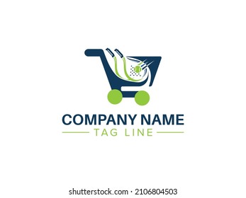 e commerce online shopping style logo design eps-10