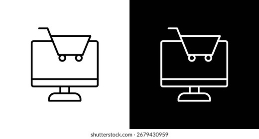 E commerce platform icon line for web, mobile and infographics.