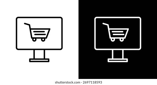 Logotipo del icono de la plataforma de comercio electrónico. Ilustración vectorial. Ilustración EPS.