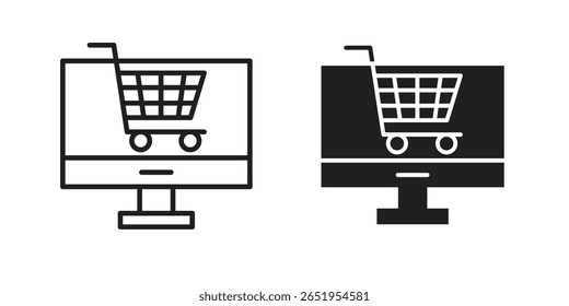 Icono de la plataforma de comercio electrónico. conjunto de símbolos de Vector moderno